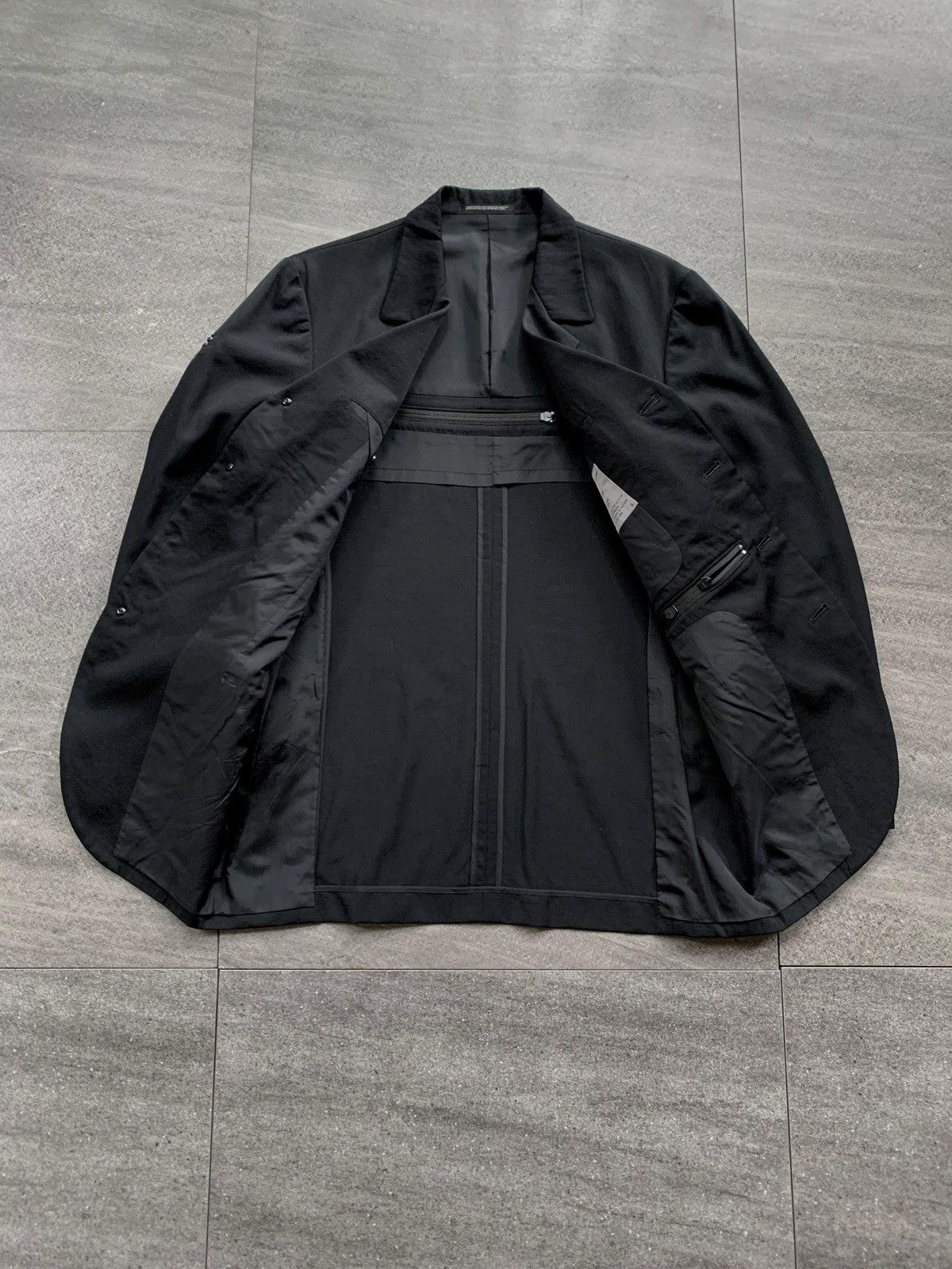 Yohji Yamamoto FREE TAX! Bondage Zipper Blazer Jacket Size 48R - 6 Thumbnail