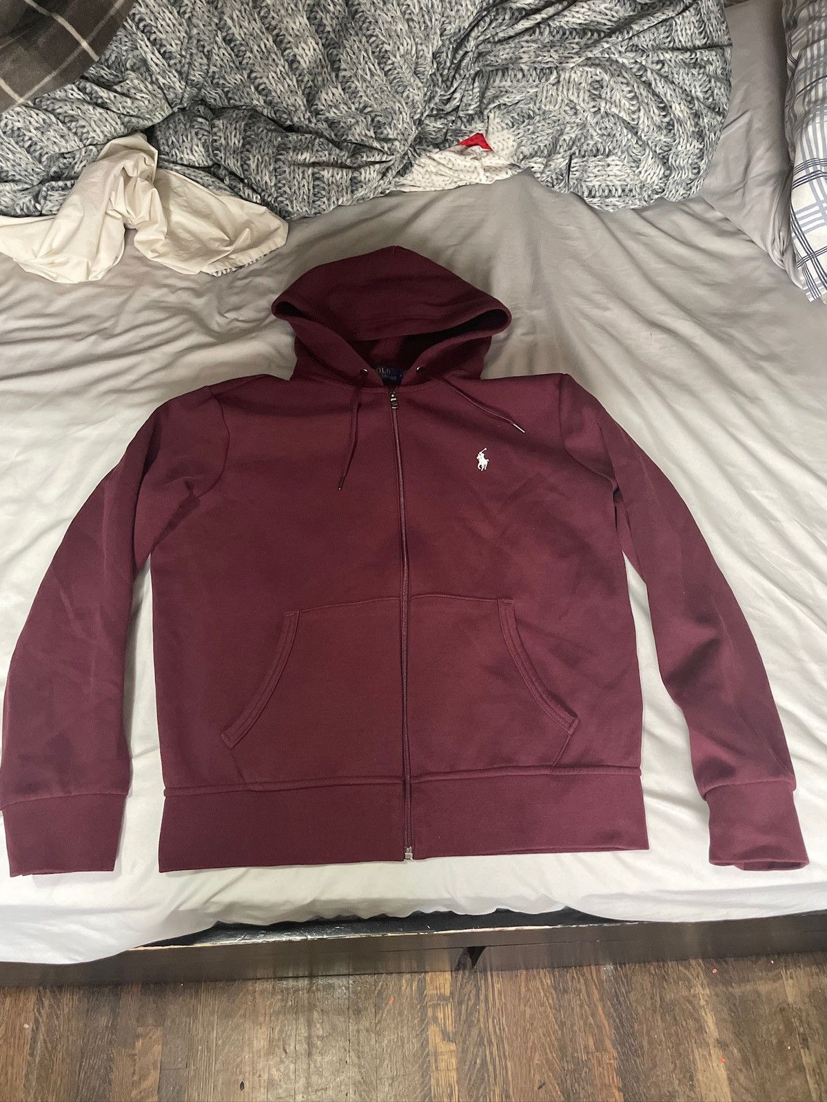 Polo Ralph Lauren Burgundy polo hoodie Size US M / EU 48-50 / 2 - 1 Thumbnail
