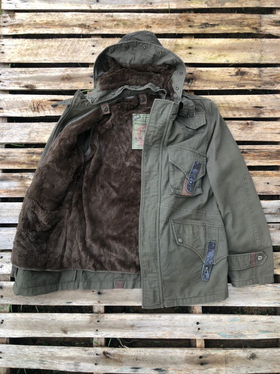 Japanese Brand × PPFM × Vintage Vintage PPFM Military Yellow Riot Parka Jacket Size US M / EU 48-50 / 2 - 3 Thumbnail