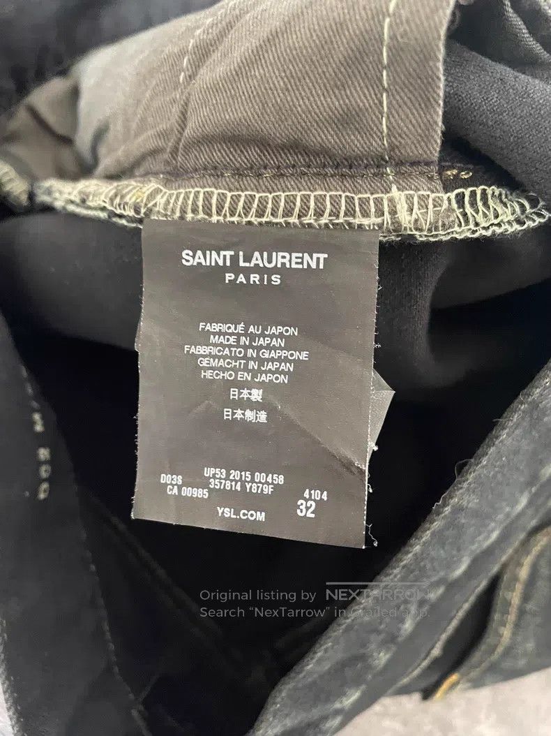 Saint Laurent Paris Saint Laurent Paris Oil-stained worn-out destroyed denim j Size US 32 / EU 48 - 6 Thumbnail