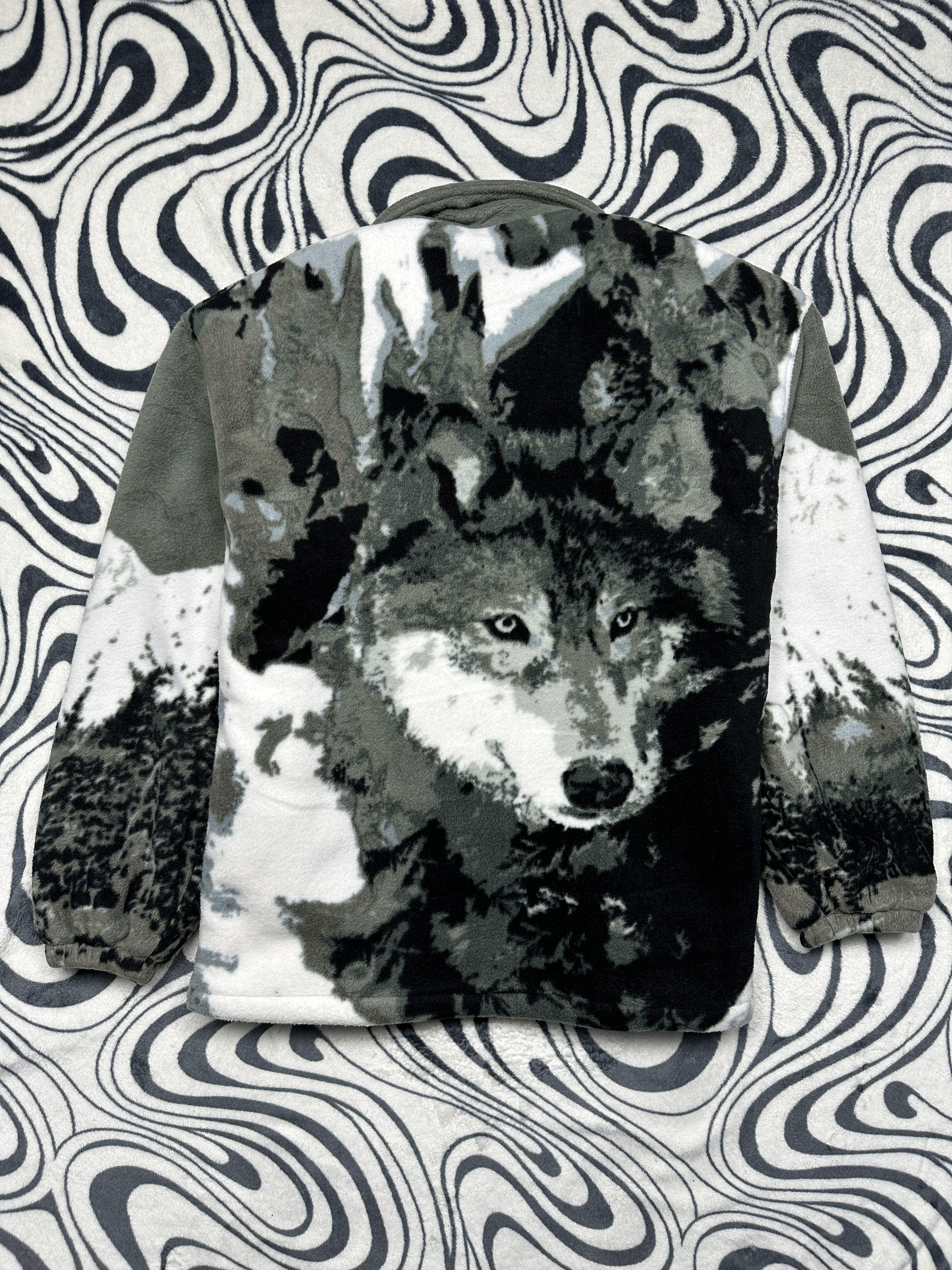 Other Wolf Vintage Animal Fleece Jacket Size US XL / EU 56 / 4 - 7 Thumbnail
