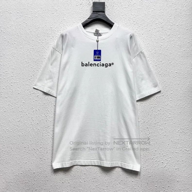 Balenciaga White Mailbox Short Sleeve