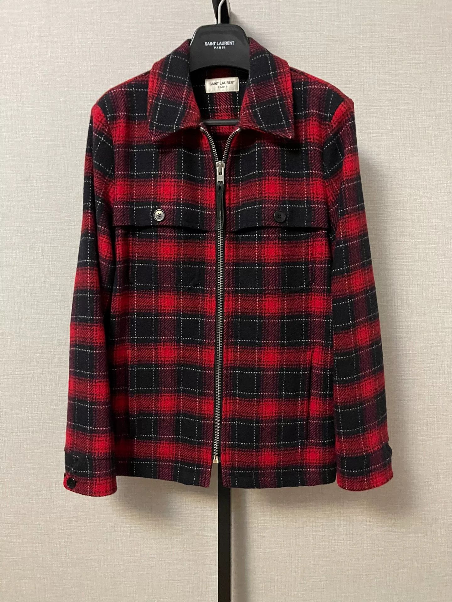 Saint Laurent Paris saint laurent checkered zip jacket outerwear Size US S / EU 44-46 / 1 - 1 Thumbnail