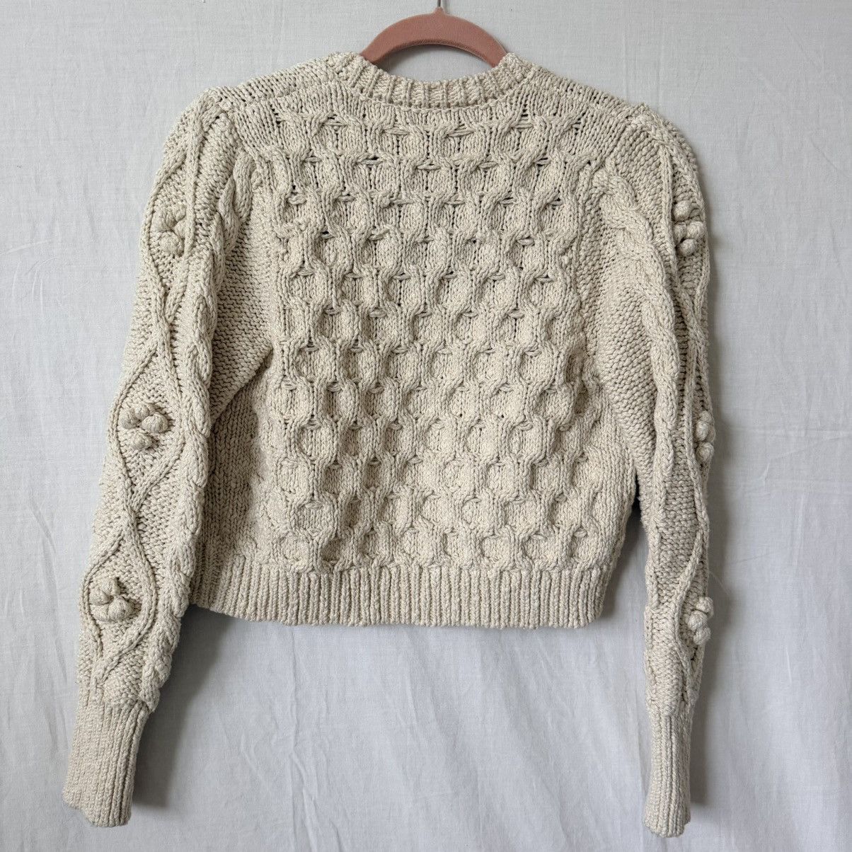 Other Les Coyotes de Paris Cable Knit Crop Cardigan 34 XS/S Size XS / US 0-2 / IT 36-38 - 7 Thumbnail