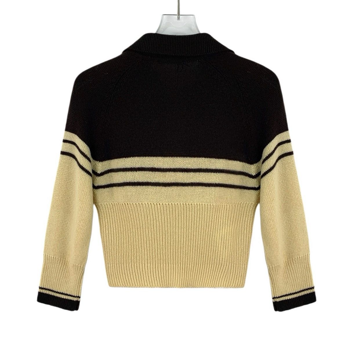 Miu Miu Miu Miu Striped Long-sleeve Knit Cardigan K26WX Size M / US 6-8 / IT 42-44 - 2 Thumbnail