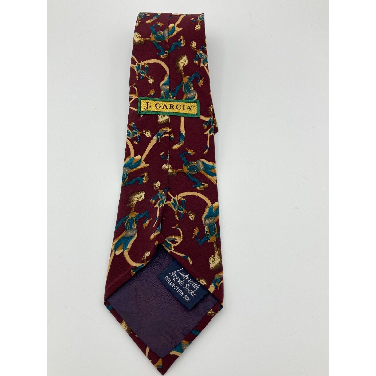Other J. GARCIA Men's 100% Silk Tie Lady with Argyle Socks Size ONE SIZE - 5 Thumbnail