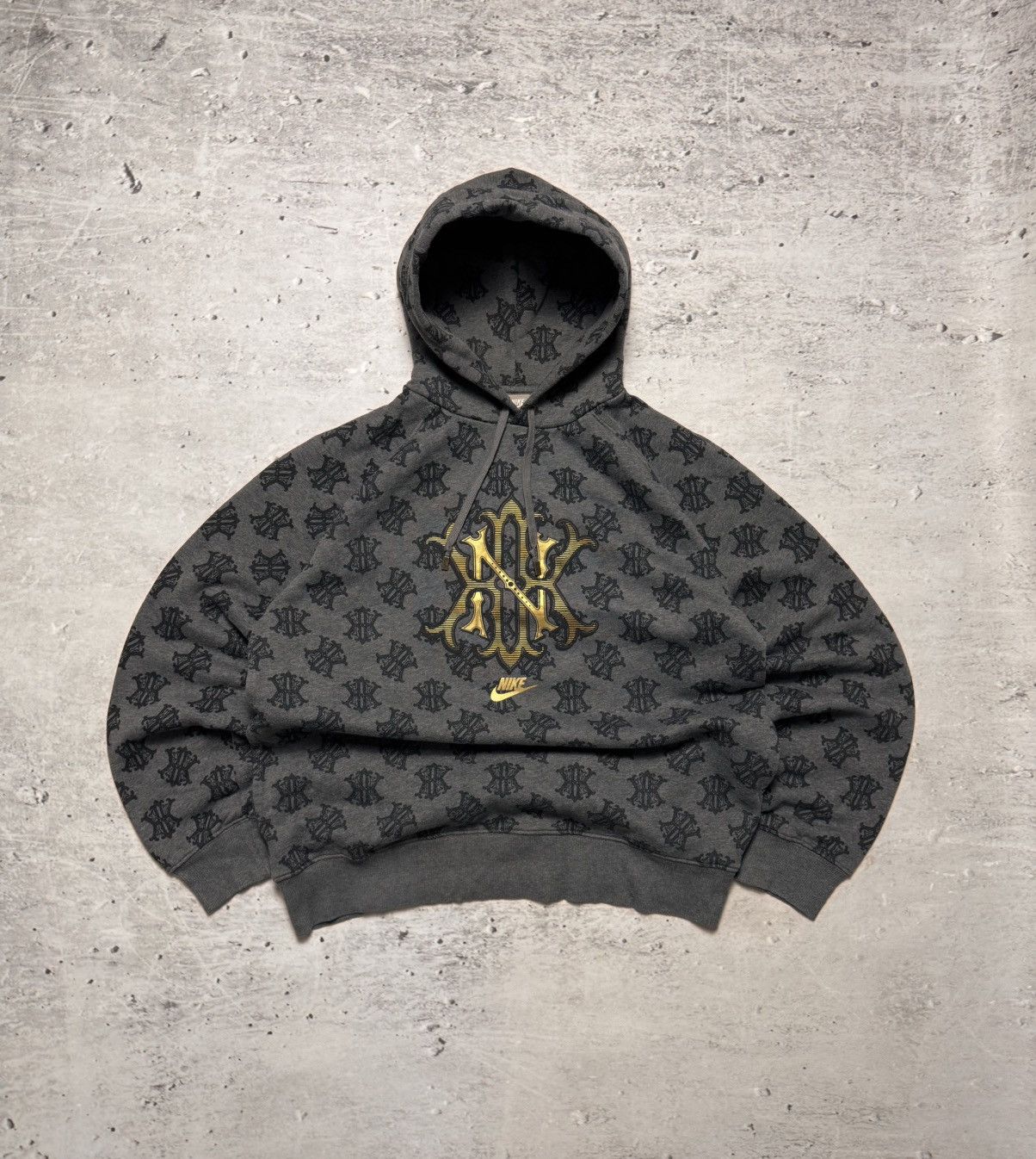 Nike × Vintage NIKE x NY VINTAGE CENTER LOGO OVERSIZE BOXY HOODIE Size US XL / EU 56 / 4 - 1 Thumbnail