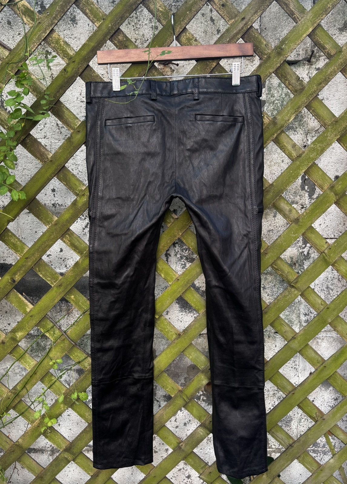 Dior Dior Homme AW08 Ribbed Leather Moto Pants Size US 30 / EU 46 - 2 Thumbnail