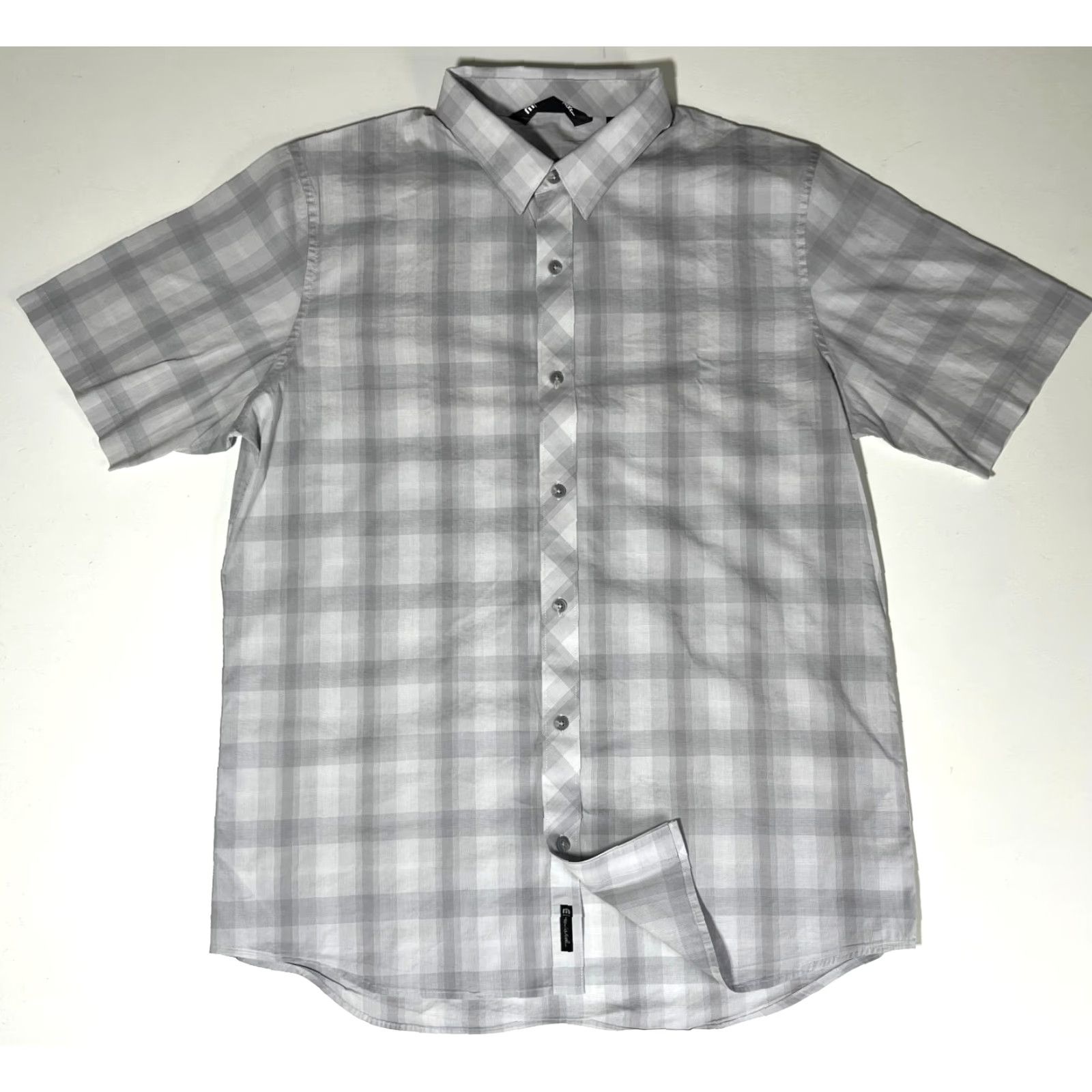 TravisMathew VINTAGE Travis Mathew Shirt Plaid Button-Up Short Sleeve Mens L Gray Cash or Check Casual Size US L / EU 52-54 / 3 - 5 Thumbnail