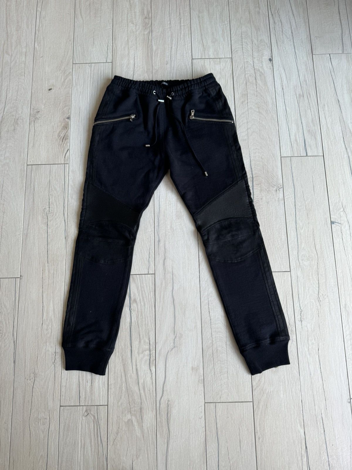 Balmain Balmain Back Leather Biker Trousers Size US 34 / EU 50 - 1 Thumbnail