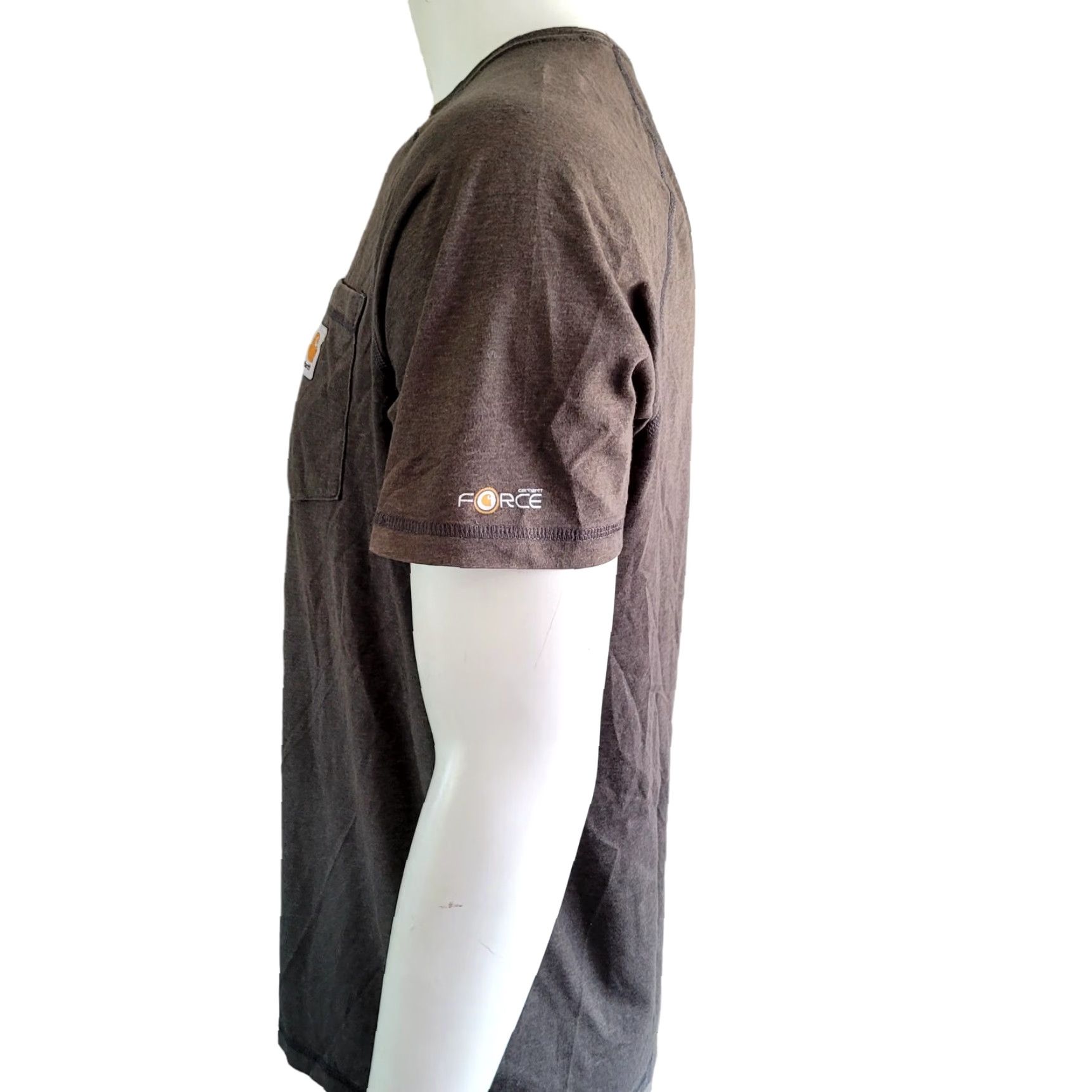 Carhartt Carhartt Dark Gray T-Shirt | Relaxed Fit Tee with Force Logo Mens L Dark Grey Logo Pocket Size US L / EU 52-54 / 3 - 3 Thumbnail