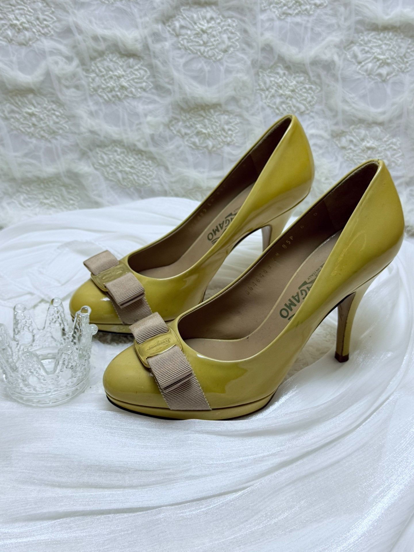 Salvatore Ferragamo Salvatore Ferragamo Patent Yellow Lowtop Sneakers Women Size US 6.5 / IT 36.5 - 1 Thumbnail