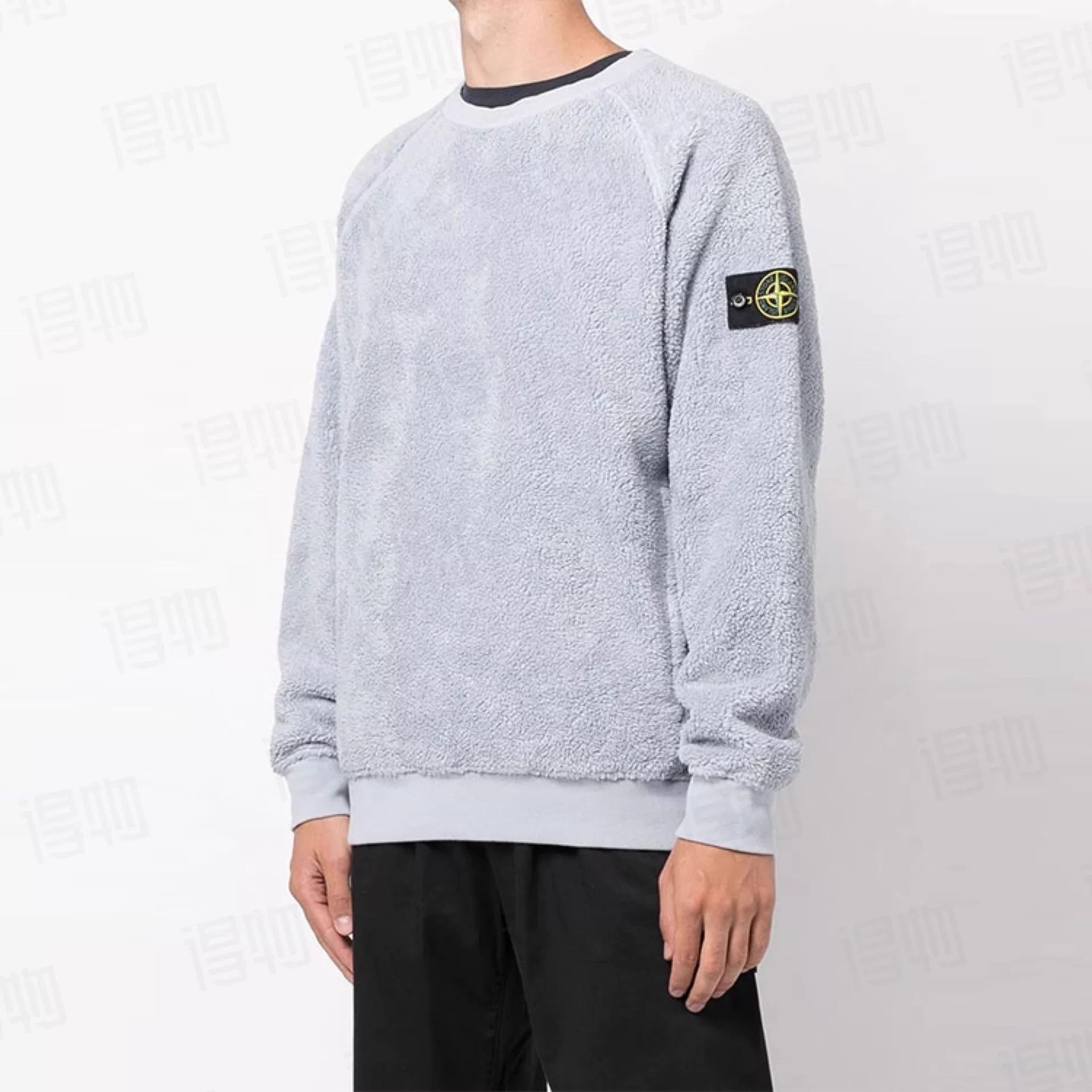 Stone Island Stone Island 21FW Terry Fleece Crewneck Blue Gray L Size US L / EU 52-54 / 3 - 7 Thumbnail