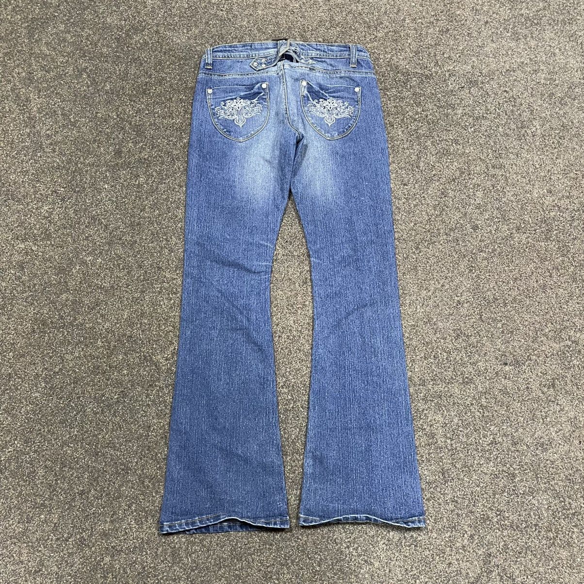 Vintage Vintage Y2K Faded Flare Jeans Distressed Streetwear Boxy 29 Size US 29 - 3 Thumbnail