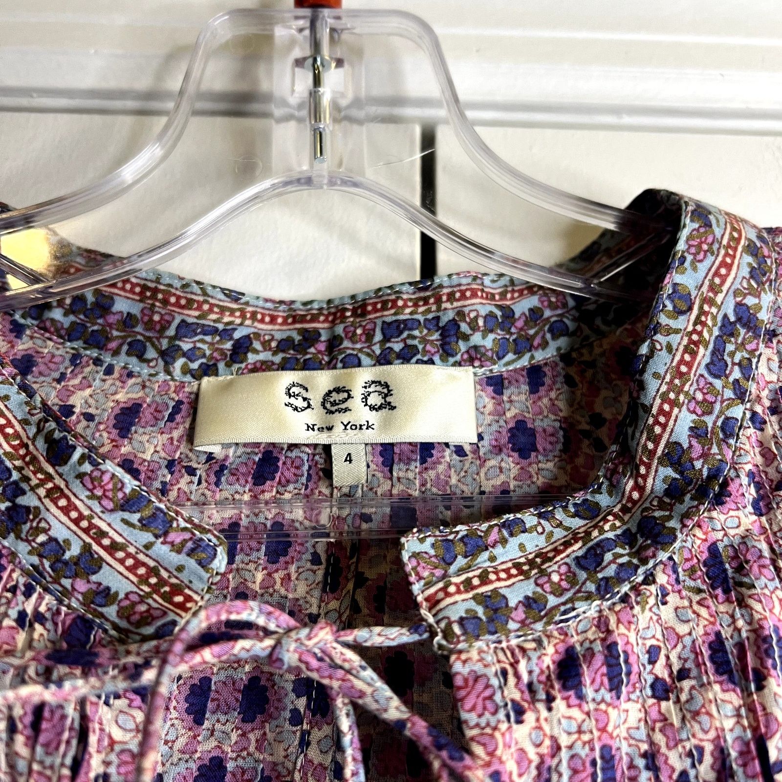 Sea New York Sea New York Bianca Pintucked top violet Blouse Size 4 Size S / US 4 / IT 40 - 4 Thumbnail