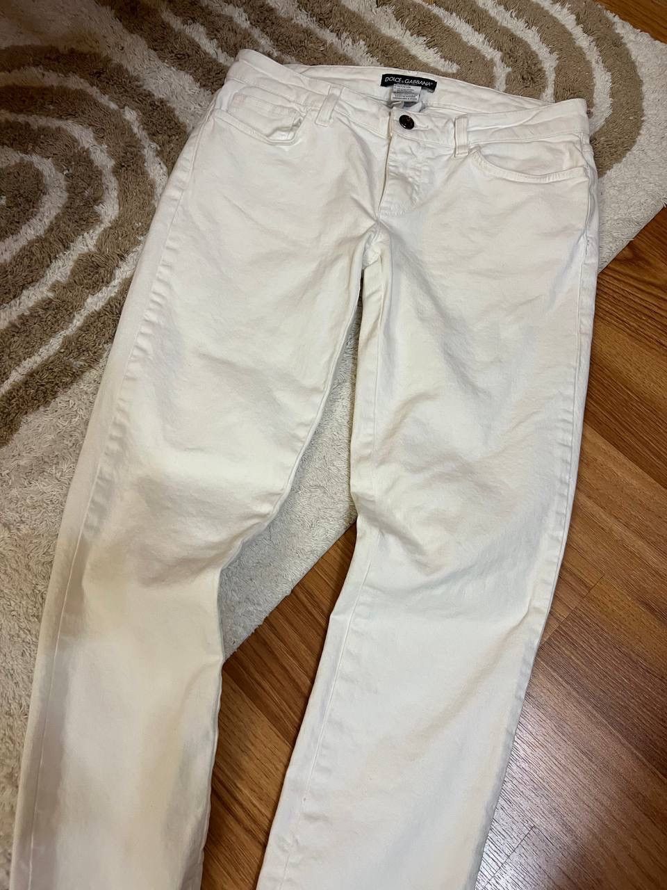 Dolce & Gabbana × Vintage Women’s Dolce&Gabbana Vintage White Pants Size IT40 Size 27" / US 4 / IT 40 - 3 Thumbnail