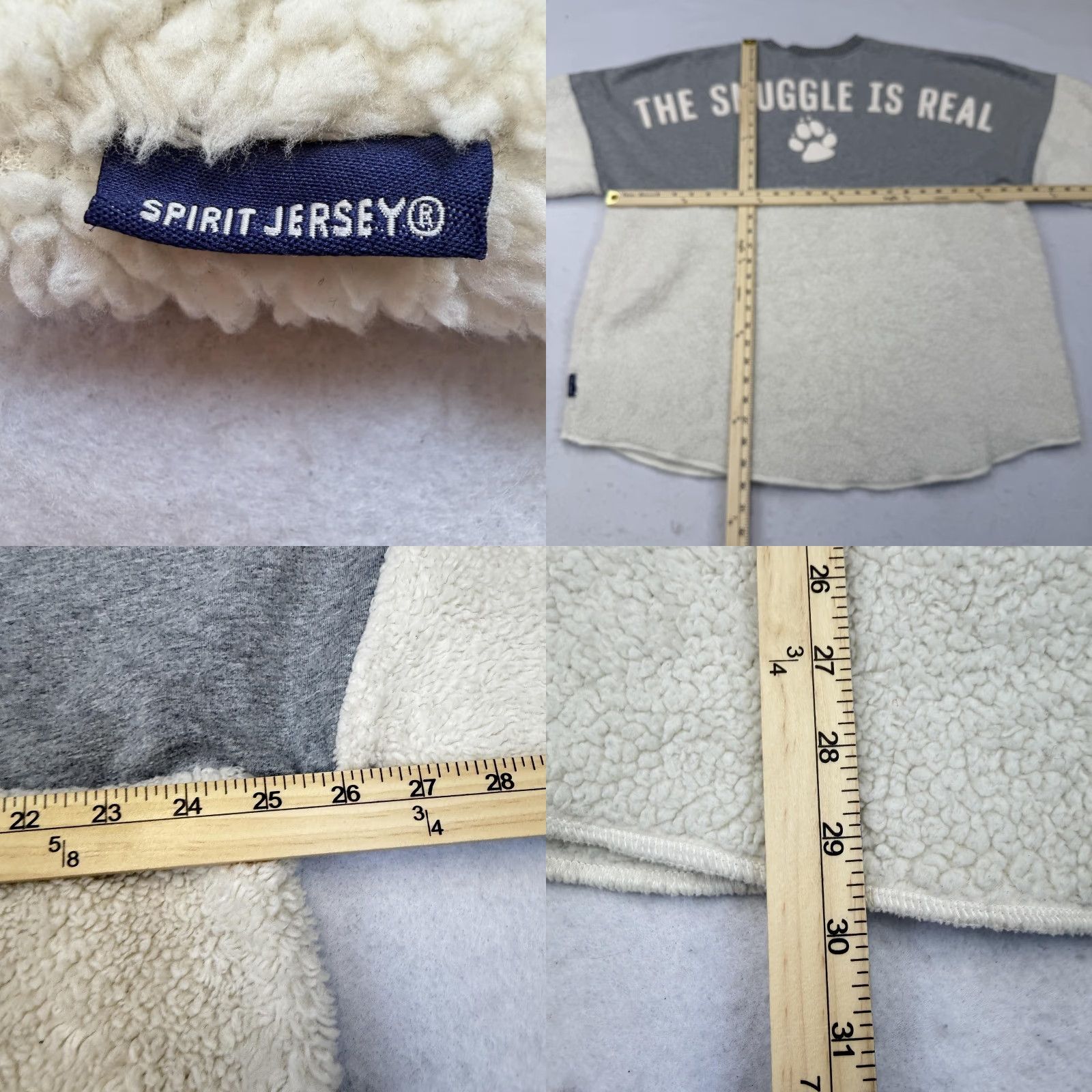Vintage VINTAGE Great Wolf Spirit Jersey Women's Large The Snuggle Is Real Grey & Sherpa Size L / US 10 / IT 46 - 8 Thumbnail