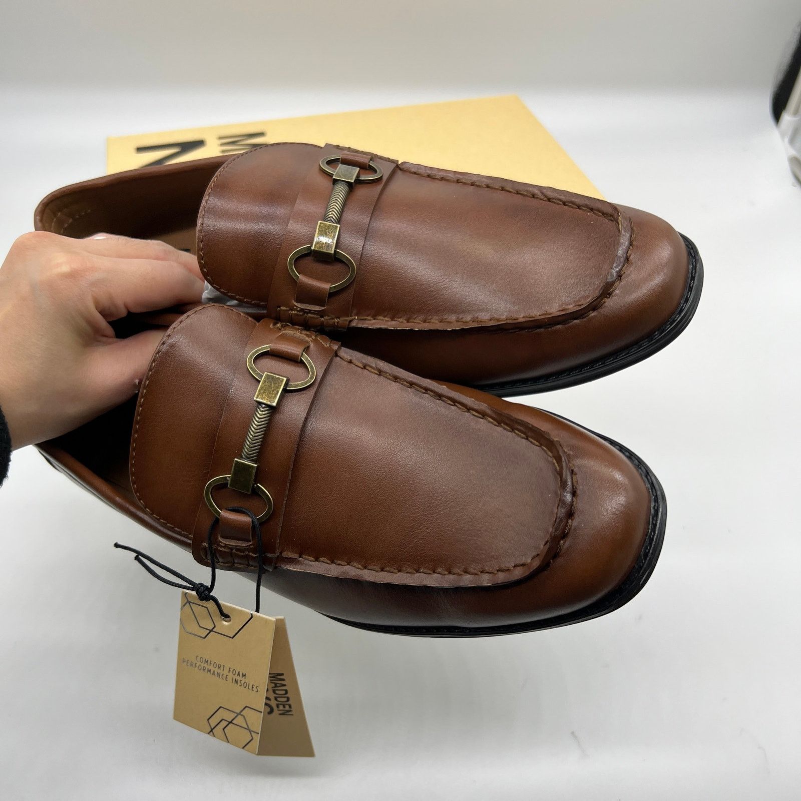 Other Madden NYC Men's Gunner Dress Loafer Brown Cognac Size 9.5 Size US 9.5 / EU 42-43 - 7 Thumbnail