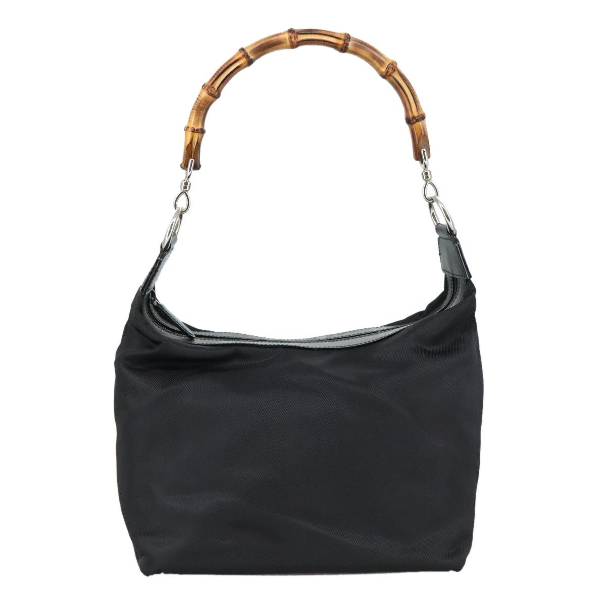 Gucci GUCCI Bamboo Hand Bag Nylon Black Silver 000 1434 000 1434 Size ONE SIZE - 2 Thumbnail