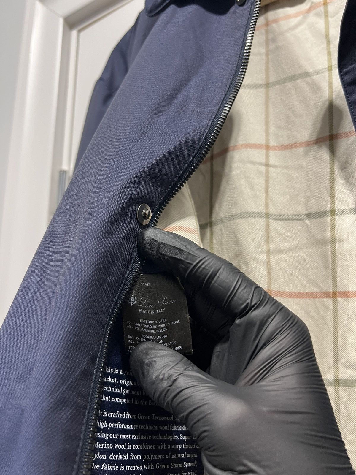 Loro Piana LORO PIANA Horsey Wool Blend Carcoat Jacket Large Blue 5000$ Size US L / EU 52-54 / 3 - 17 Thumbnail