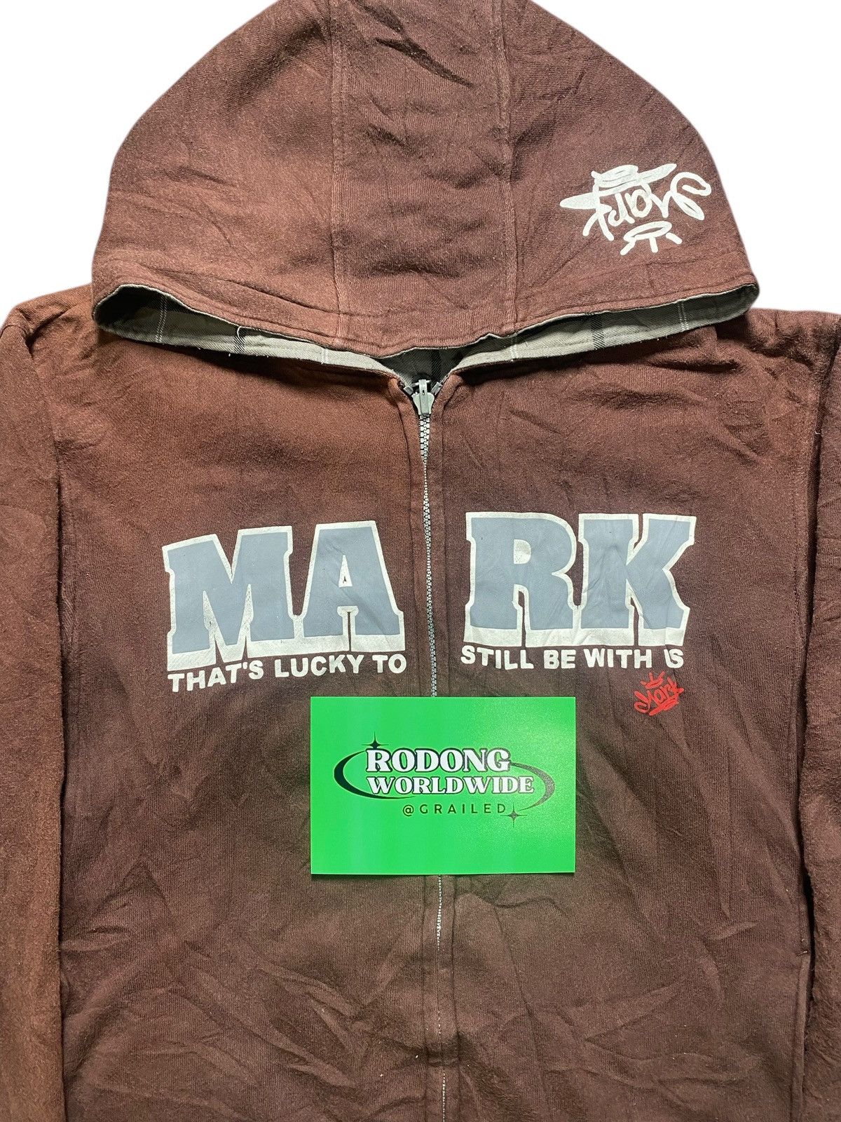 Vintage VINTAGE GRASS HITHER MARK HOODIE ZIPPER HIPHOP PUNK Y2K Size US L / EU 52-54 / 3 - 2 Thumbnail