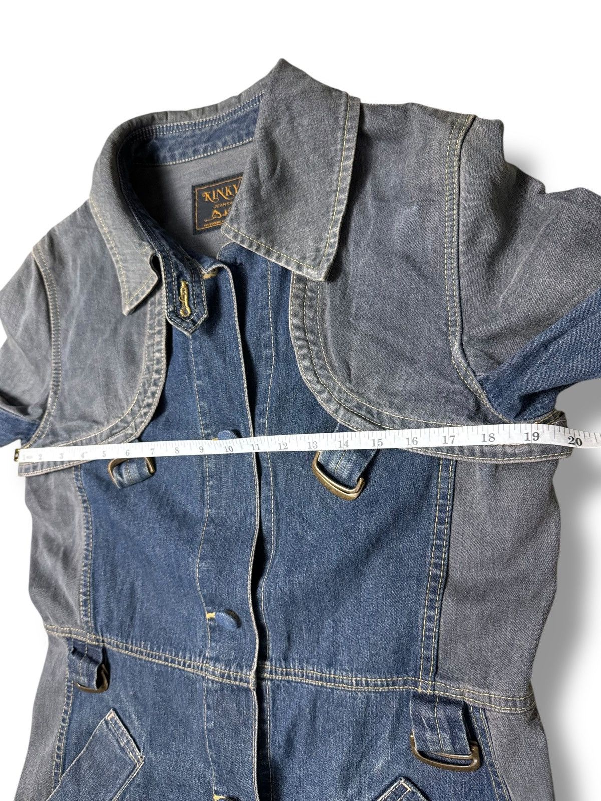 Hysteric Glamour Hysteric Glamour Denim Trench Coat Jumpsuit Size ONE SIZE - 19 Thumbnail