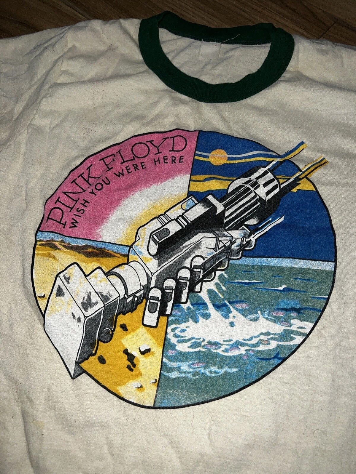 Pink Floyd 70’s Pink Floyd Wish You Were Here 1975 Tour Ringer T-Shirt Size US XS / EU 42 / 0 - 2 Thumbnail