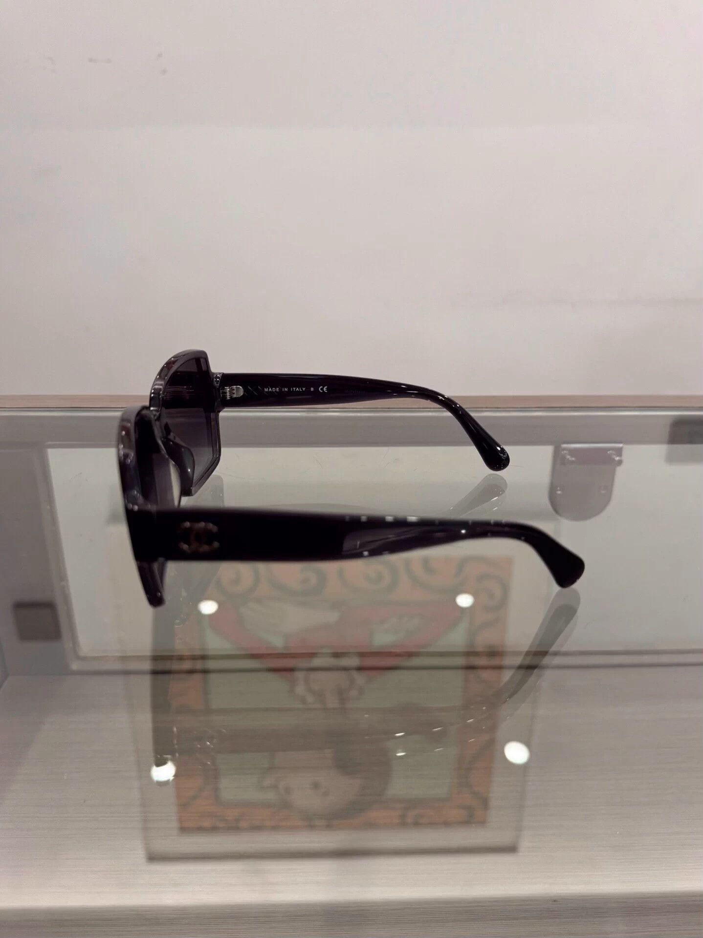 Chanel Chanel Silver CC Logo Black Sunglasses Size ONE SIZE - 3 Thumbnail