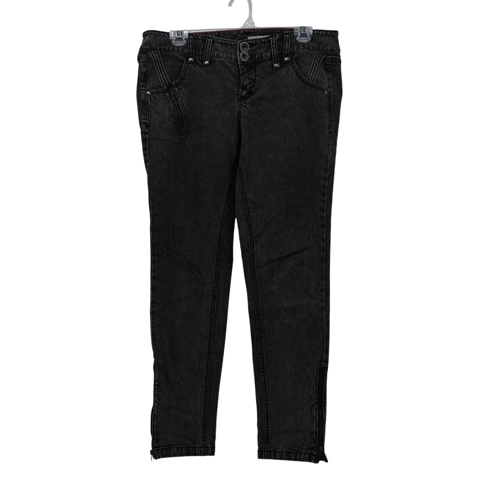 DKNY DKNY Skinny Jeans Y2K Style Zipper Faded Black Women Size 30 Size 30" / US 8 / IT 44 - 1 Thumbnail