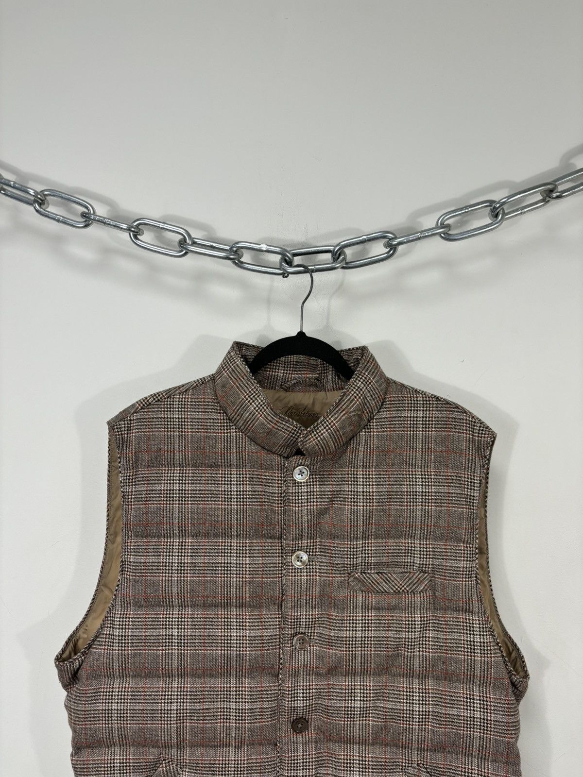 Strenstroms Stenstroms NWT Men’s Glen Check Padded Wool Down Vest Jacket Size US XXL / EU 58 / 5 - 4 Thumbnail