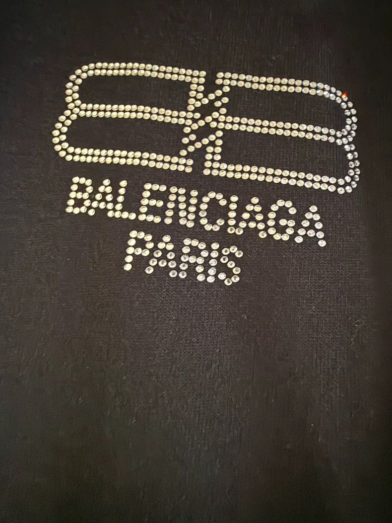 Balenciaga Balenciaga Black rhinestone lock short sleeve Size US S / EU 44-46 / 1 - 2 Thumbnail