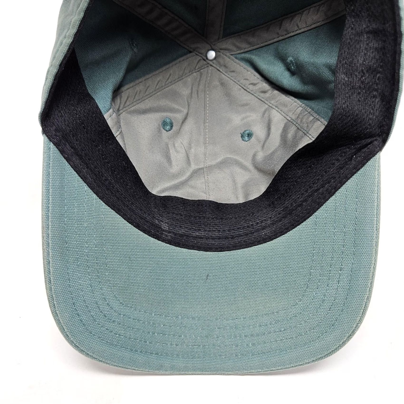 Carhartt Carhartt Hat Cap Strap Back Mens Green Canvas Leather Patch Dad Hat Workwear Adjustable Size ONE SIZE - 6 Thumbnail