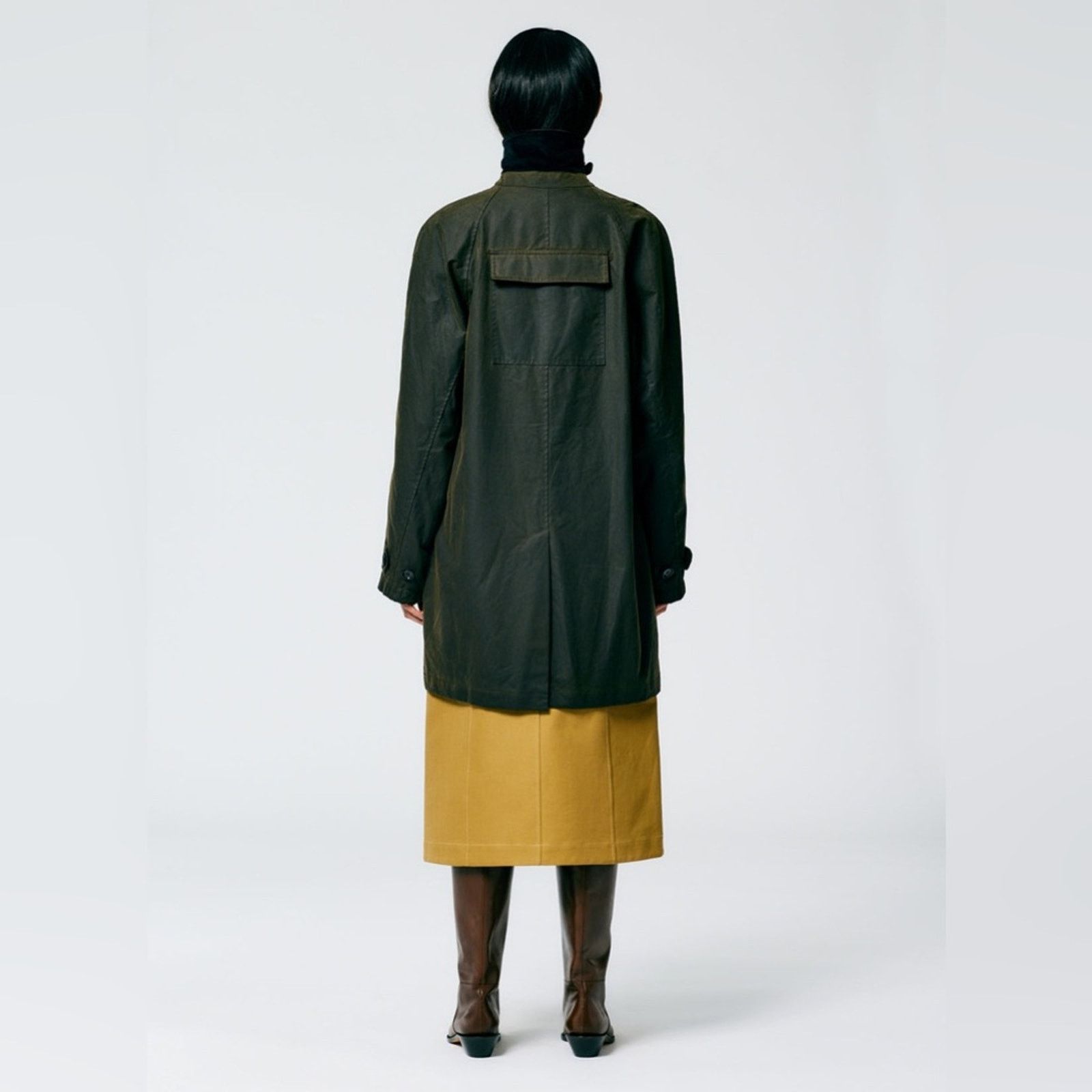 Tibi Tibi Waxed Cotton Car Coat like new Olive SOLD OUT $795 Size S / US 4 / IT 40 - 4 Thumbnail