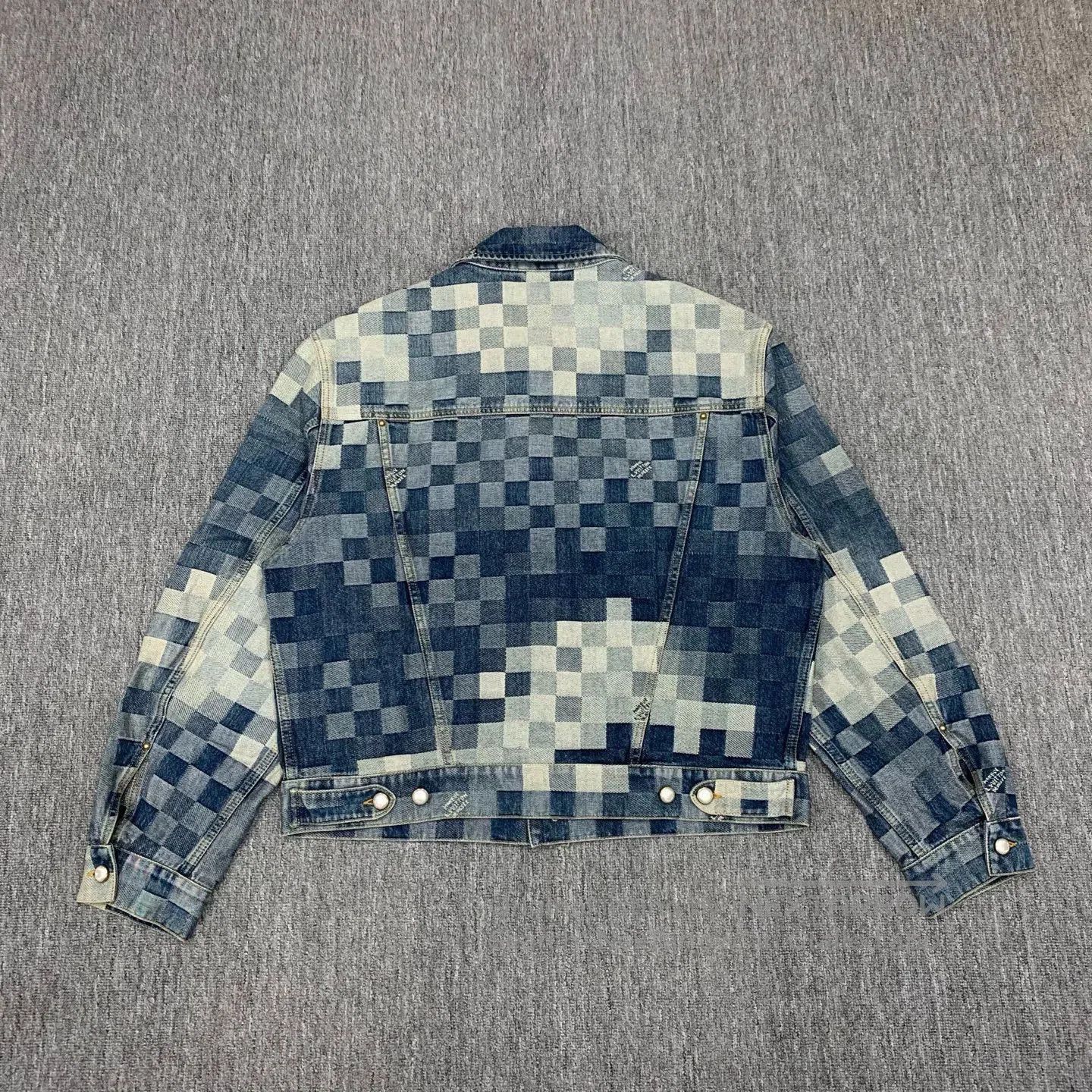 Louis Vuitton lv x 菲董 chessboard denim jacket. Size US XXL / EU 58 / 5 - 2 Thumbnail