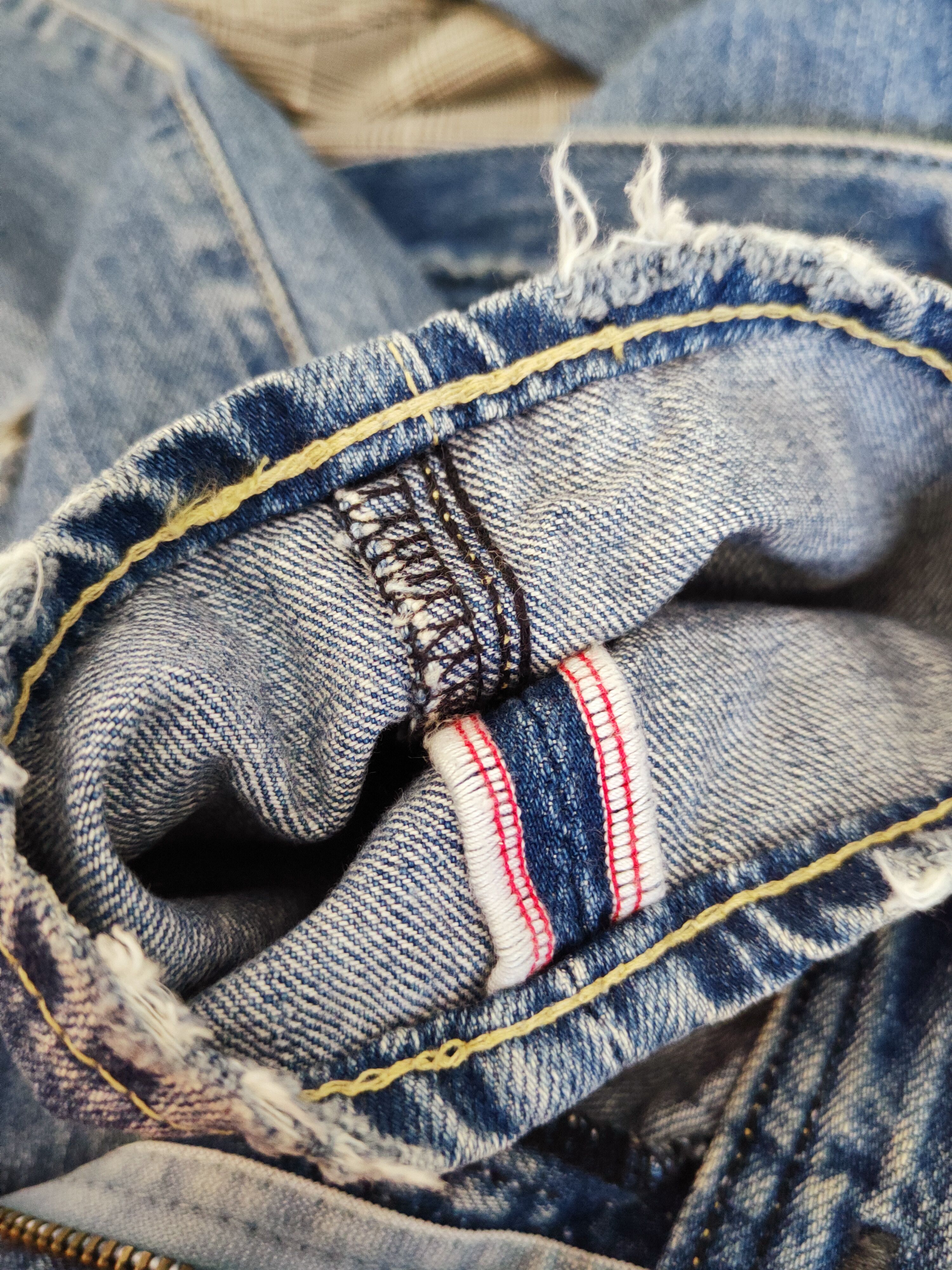 Japanese Brand × Vintage Super Rare 💥Rodeo Crowns Blue Distressed Ripped Jeans Size 30" / US 8 / IT 44 - 15 Thumbnail