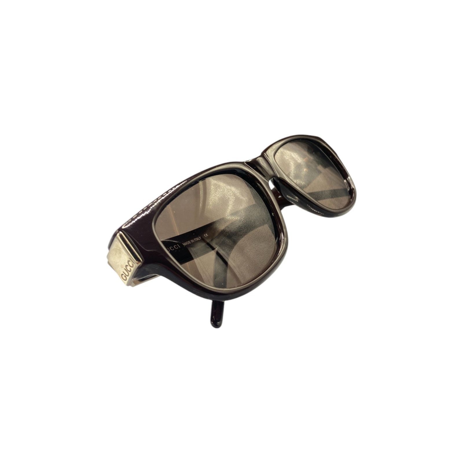 Gucci Brown Chunky Flat Top Sunglasses Size ONE SIZE - 10 Thumbnail
