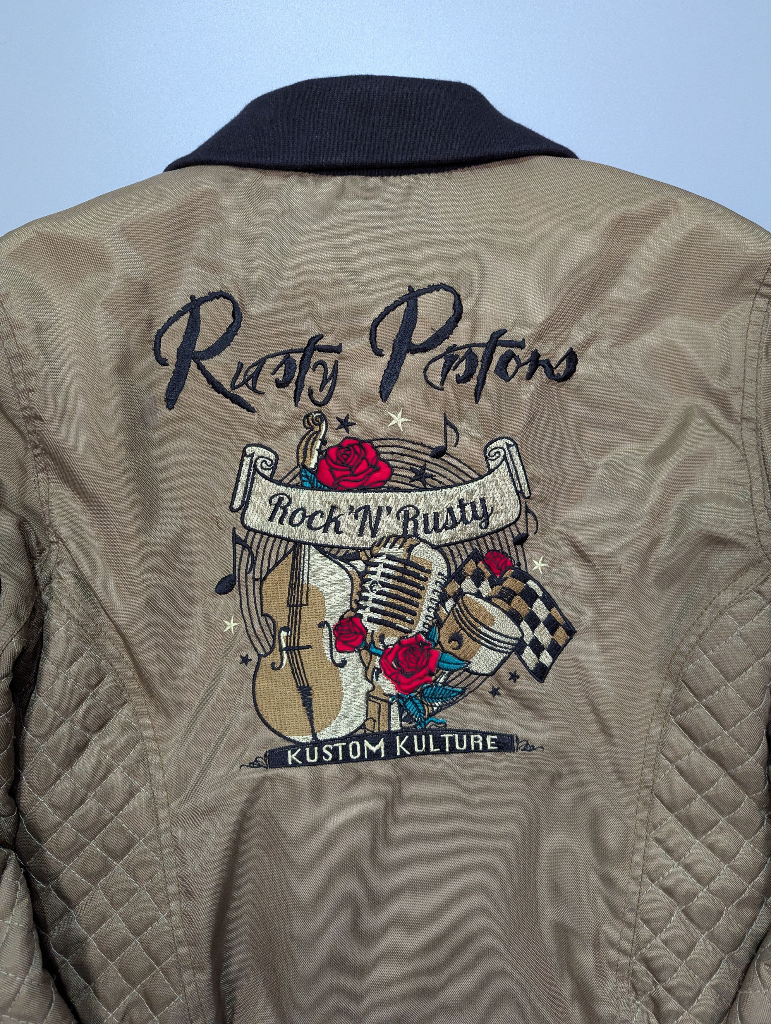 Vintage RUSTY PISTONS Vintage Womens Biker Motorcycle Jacket Bomber Size S / US 4 / IT 40 - 2 Thumbnail