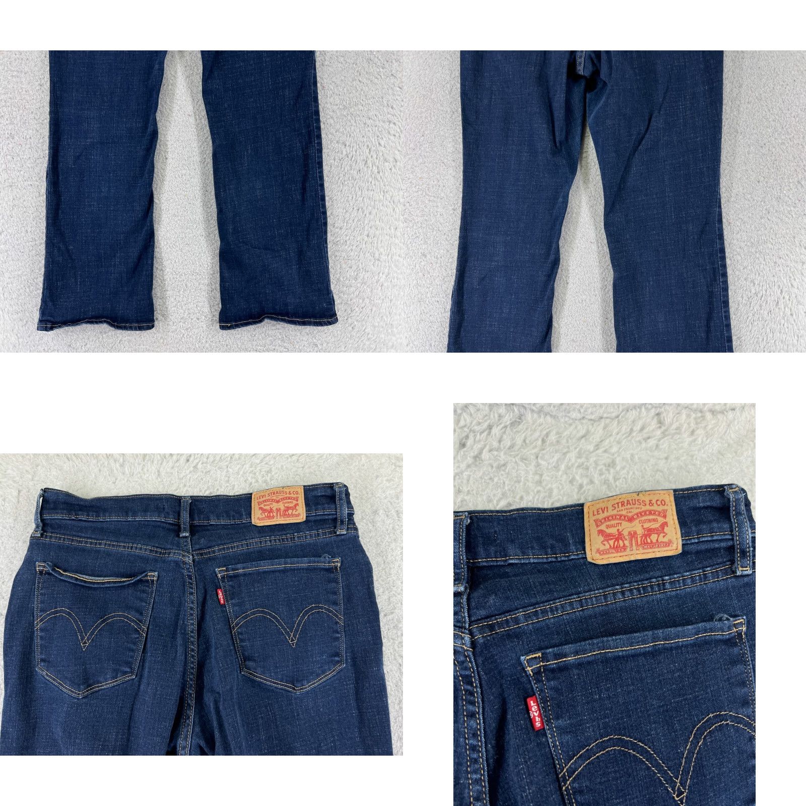Levi's Levi's Jeans Womens 29 Blue Denim Bootcut 5-Pocket Stretch Classic Regular 28x27 Dark Blue Jeans Womens Mens Size 29" - 10 Thumbnail