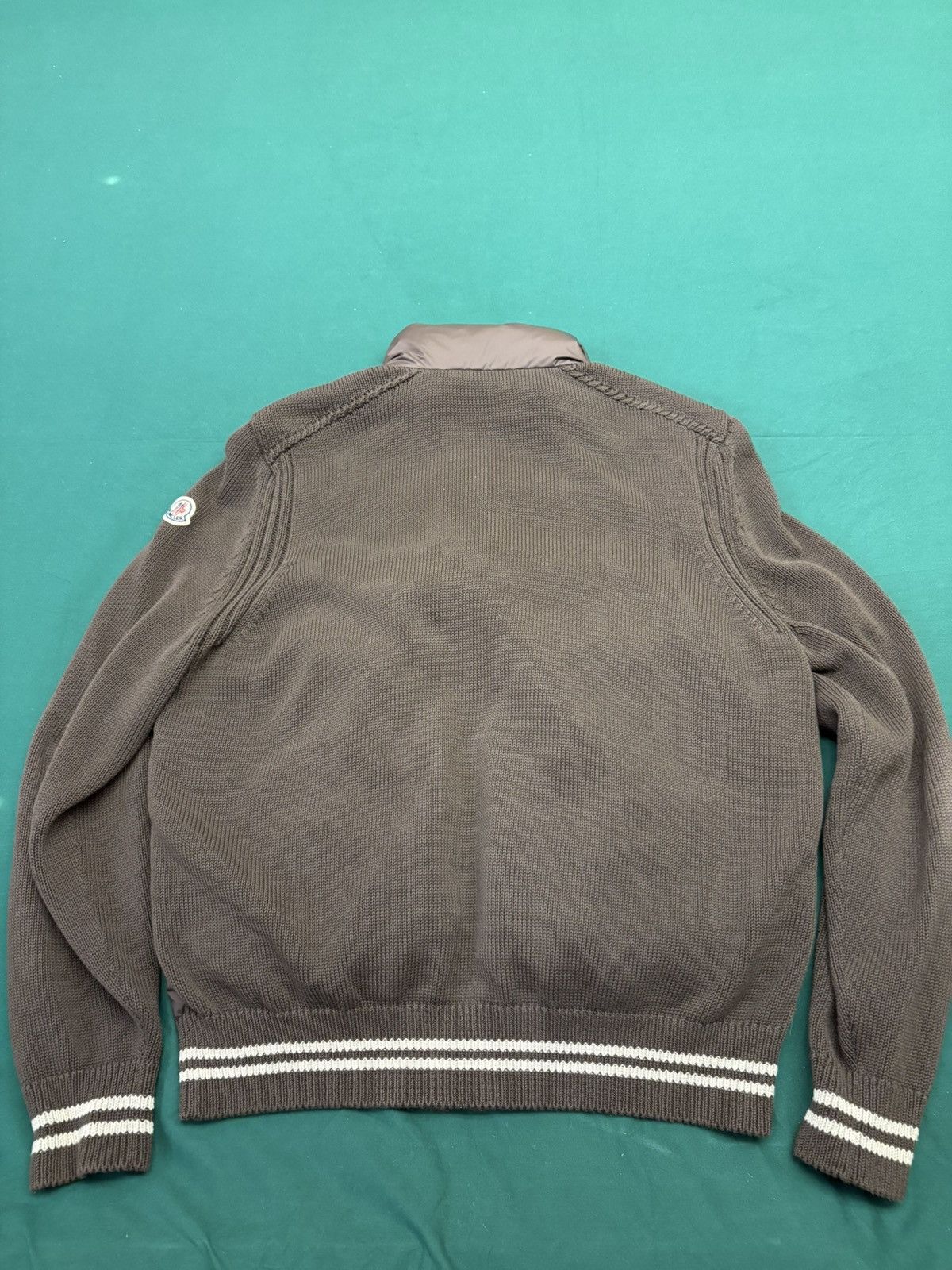 Moncler Moncler Brown Tricot Down Cardigan Size US L / EU 52-54 / 3 - 10 Thumbnail