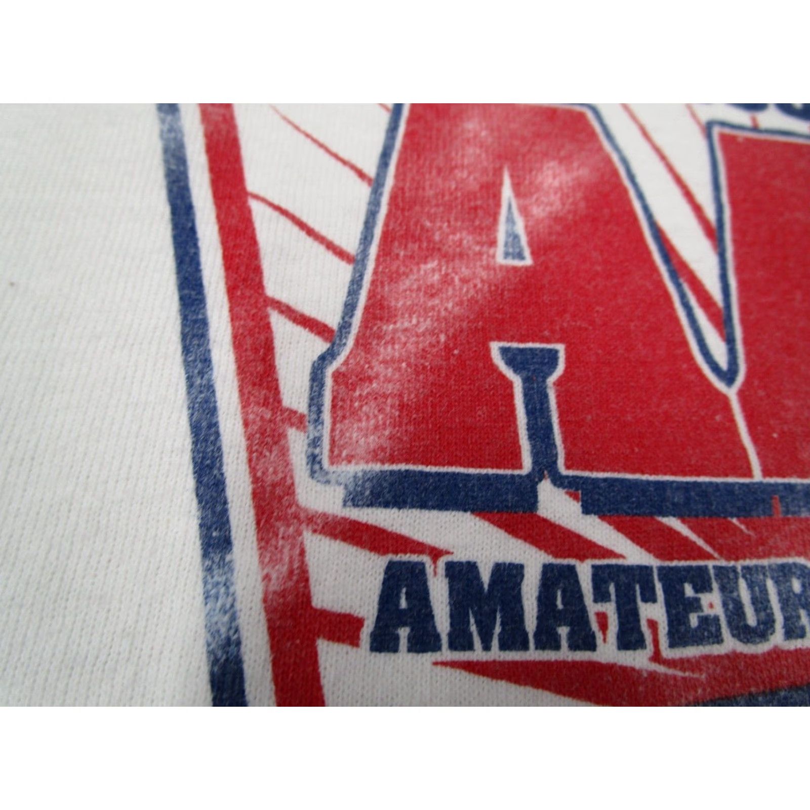 Delta VINTAGE Delta Men's T-Shirt Large White 90s Sports AAU National Championship Retro Crew Neck Size US L / EU 52-54 / 3 - 5 Thumbnail