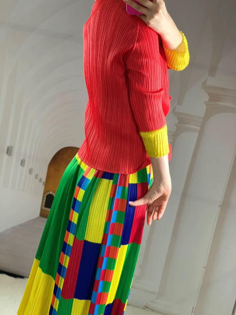 Issey Miyake issey miyake size:3 Vermilion pleated cardigan Size XXS / US 00 / IT 34 - 3 Thumbnail