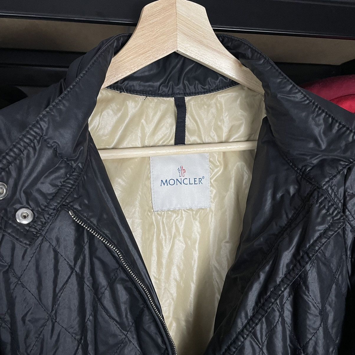 Designer × Moncler Moncler Coat Jacket Black Logo Hooded Y2K Retro Size M / US 6-8 / IT 42-44 - 8 Thumbnail