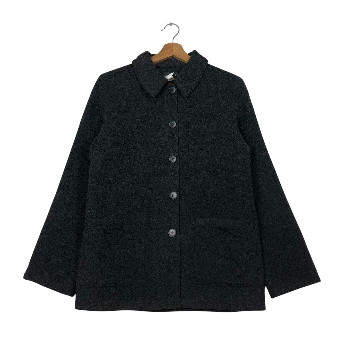 agnes b. 🔥VINTAGE WOOL BUTTON JACKET WORKER AGNES B. Size US S / EU 44-46 / 1 - 3 Thumbnail
