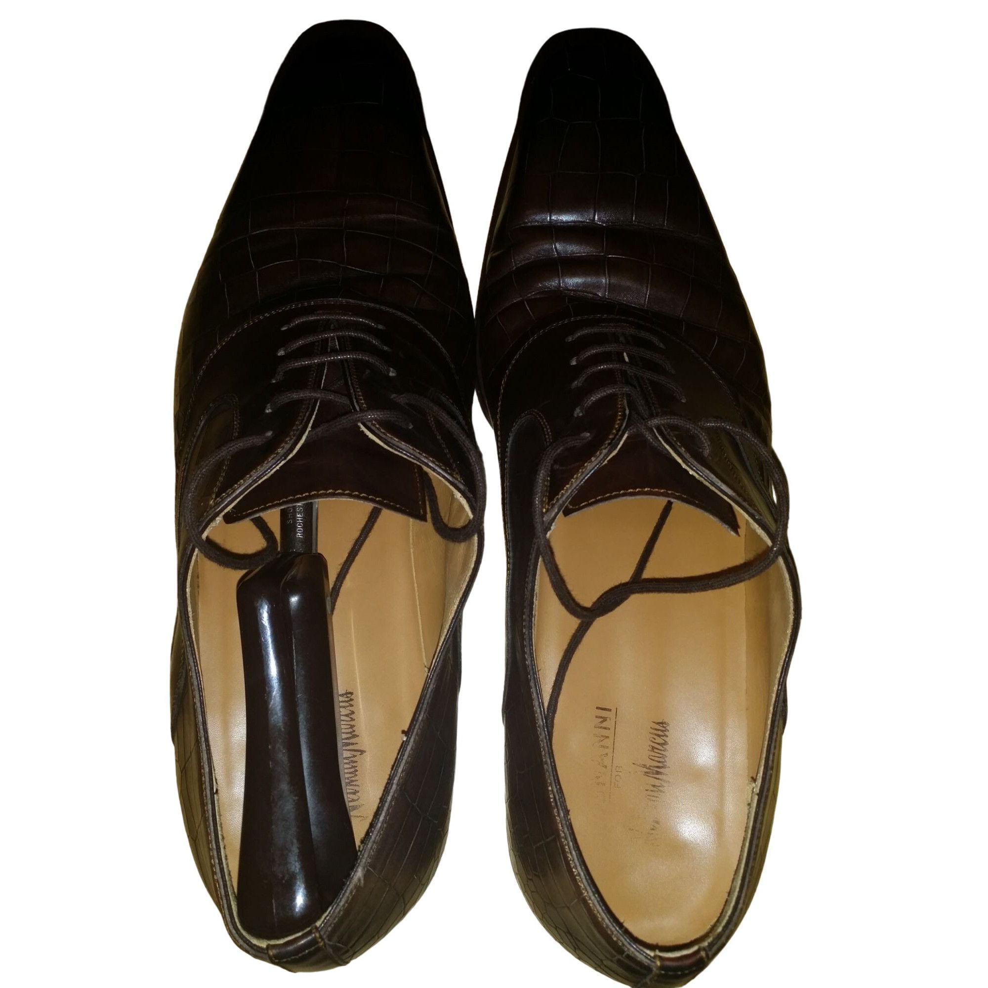 Magnanni Magnanni Samson Croc Skin Oxford Shoes Sz 12 M Men Embossed Size US 12 / EU 45 - 5 Thumbnail