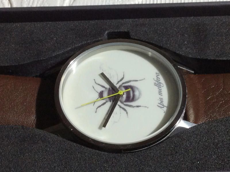 Designer Unknown bee dial brown leather strap watch Size ONE SIZE - 7 Thumbnail