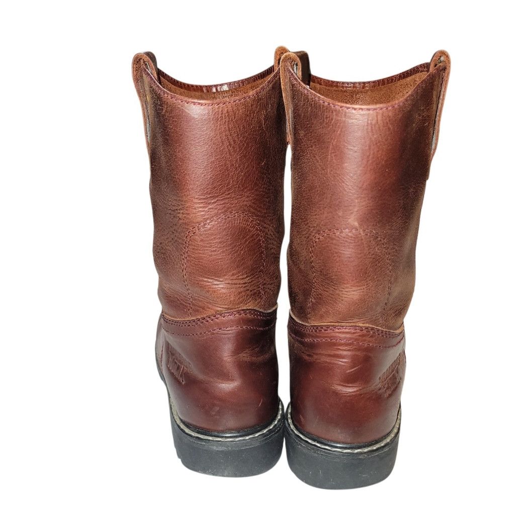 Other Work Power Mountain VAQUEROS Men Pull-On Brown Leather Steel Size US 8 / EU 41 - 5 Thumbnail