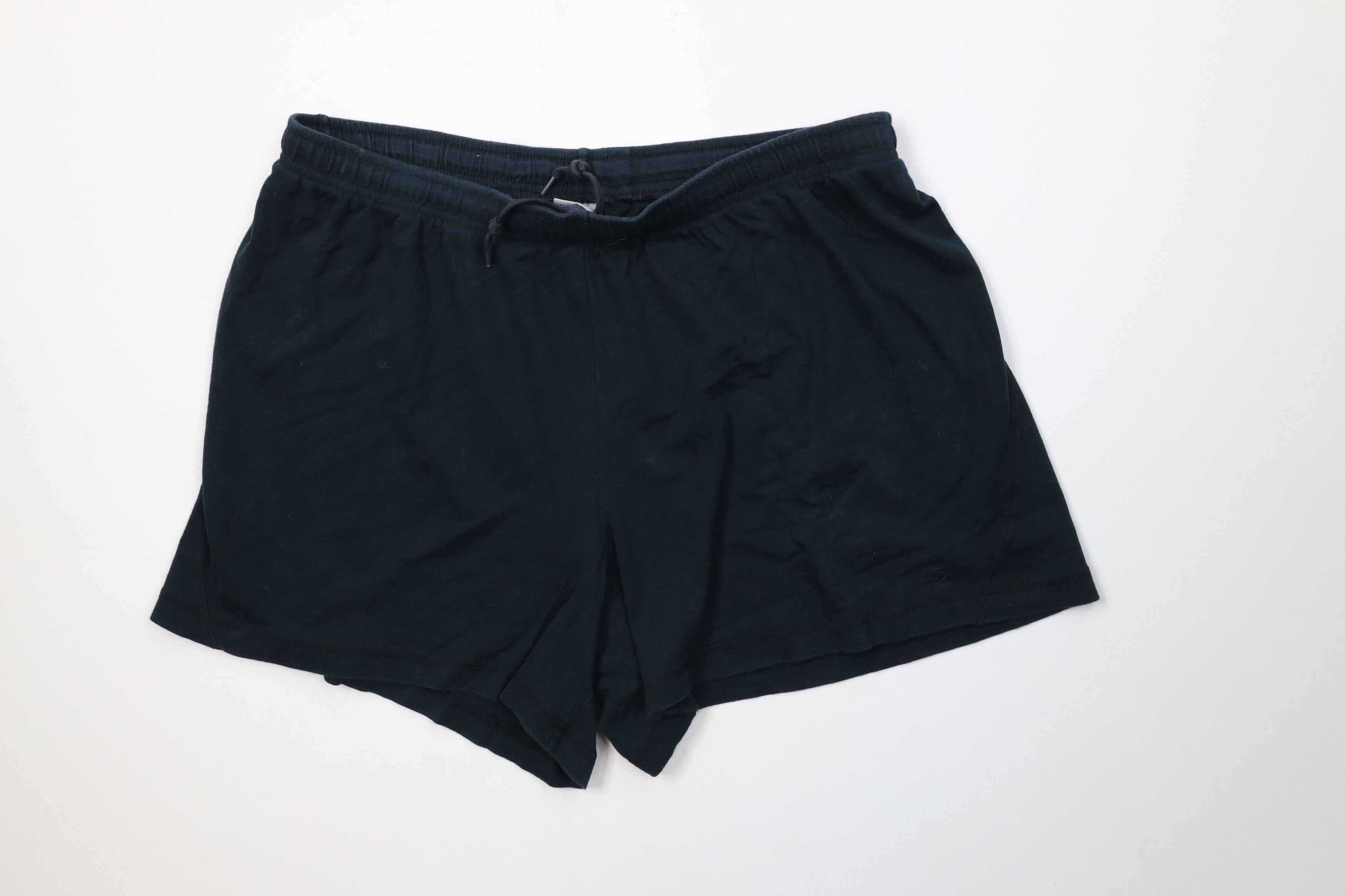 Reebok Vintage 90s Reebok Faded Classic Logo Hot Booty Shorts Black Size 36" / US 14 / IT 50 - 1 Thumbnail