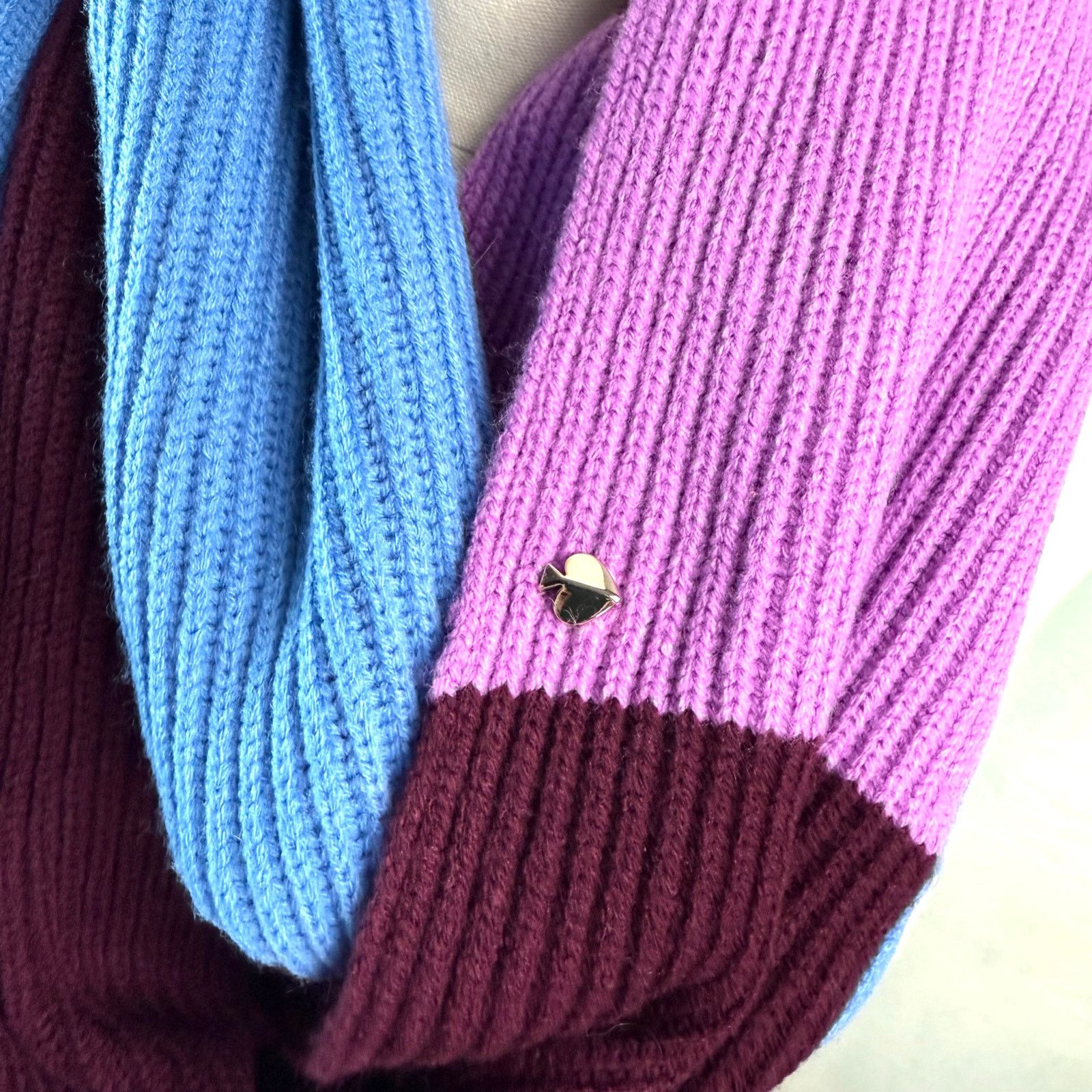 Kate Spade Kate Spade New York Wool Blend Color Block Infinity Scarf Size ONE SIZE - 3 Thumbnail