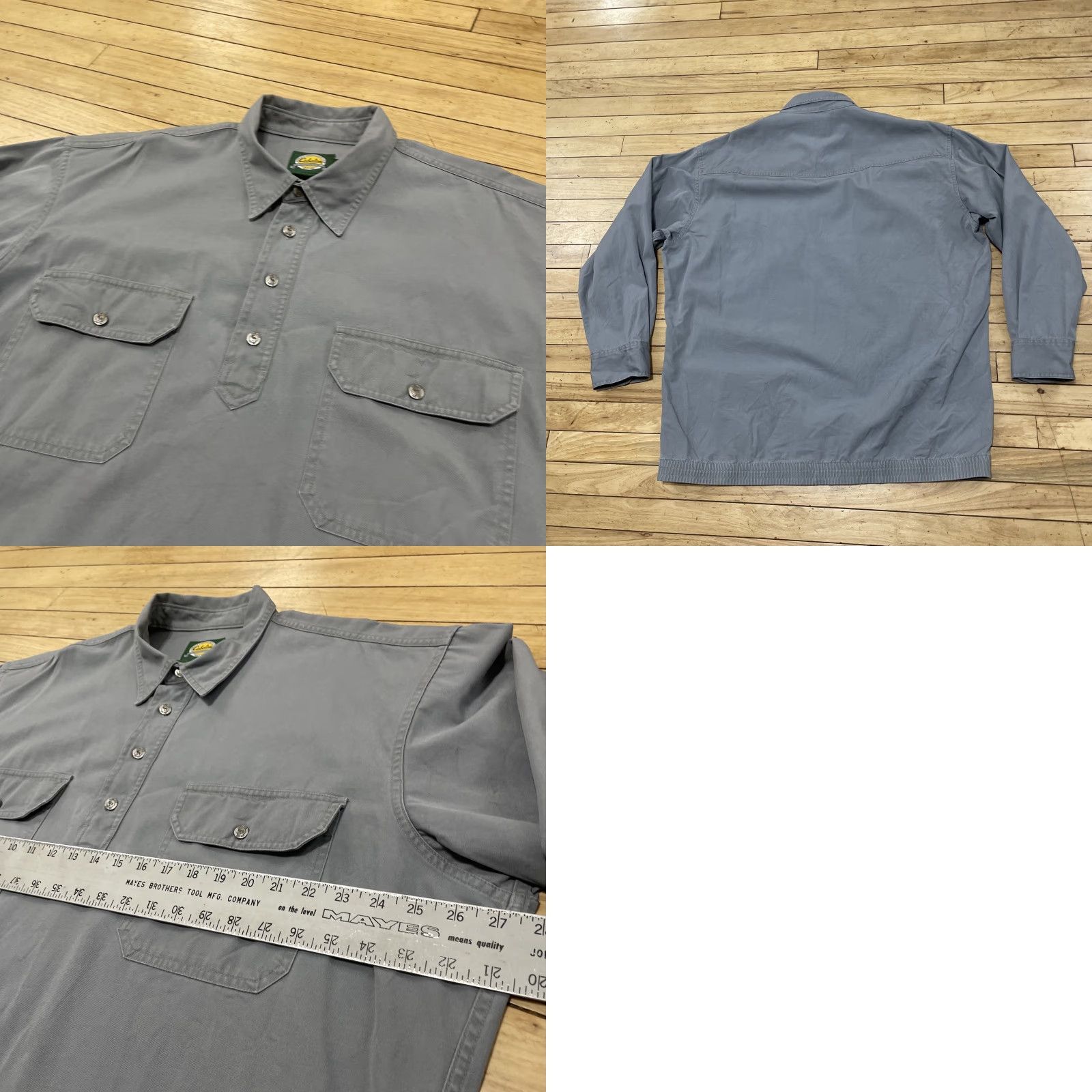 Vintage VINTAGE Cabela's Button-Up Shirt Men XL Regular Gray Twill Quarter Button Hunting Shirt Size US XL / EU 56 / 4 - 11 Thumbnail