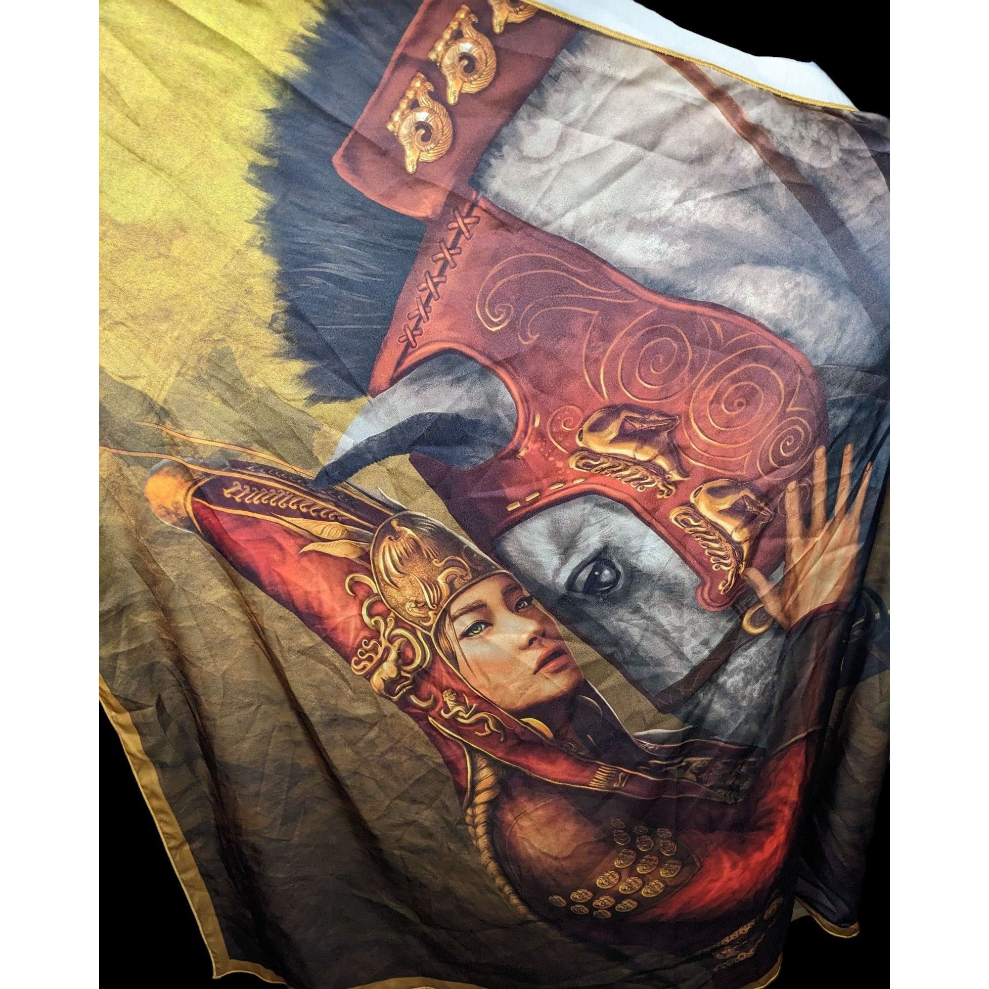 Other Art History Horse And Rider Printed Scarf Size ONE SIZE - 2 Thumbnail